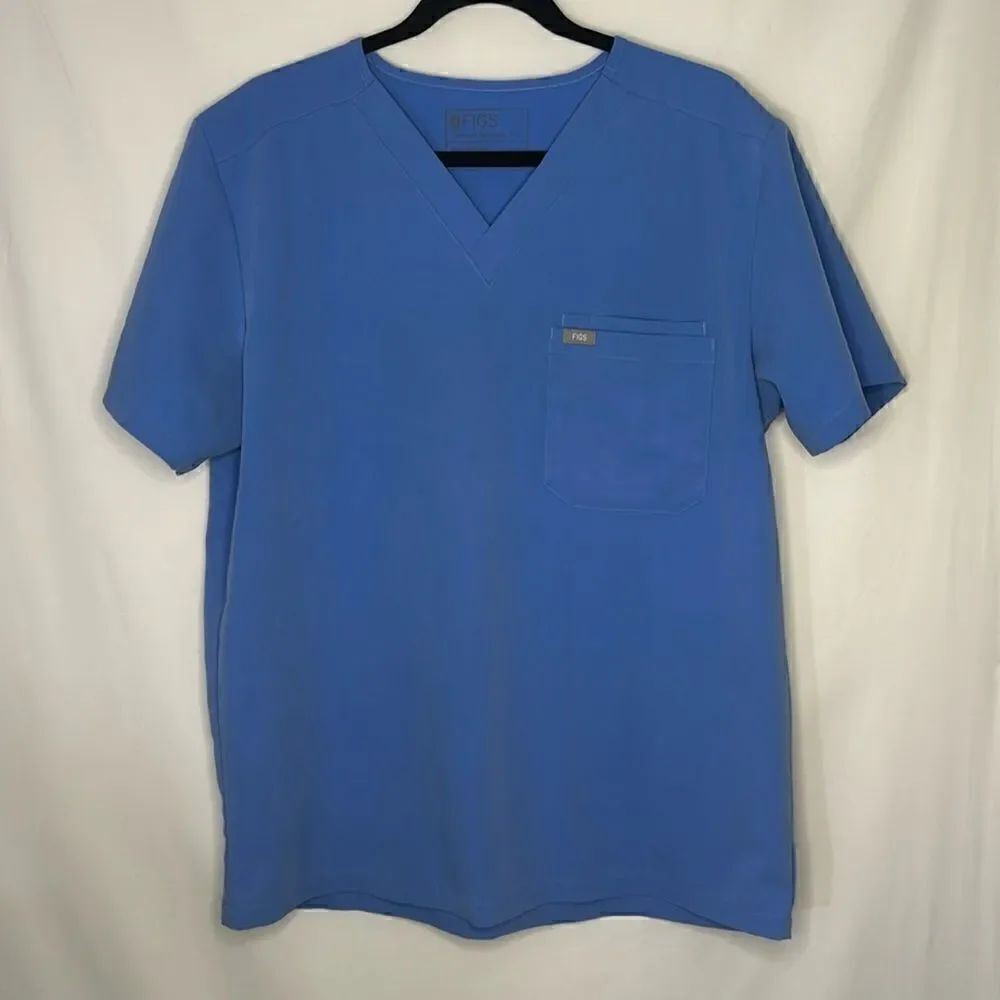 Figs GUC blue technical collection scrub top Size large